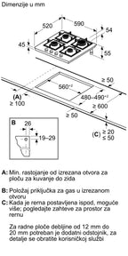 BOSCH PRP6A6H40 UGRADNA GASNA PLOČA