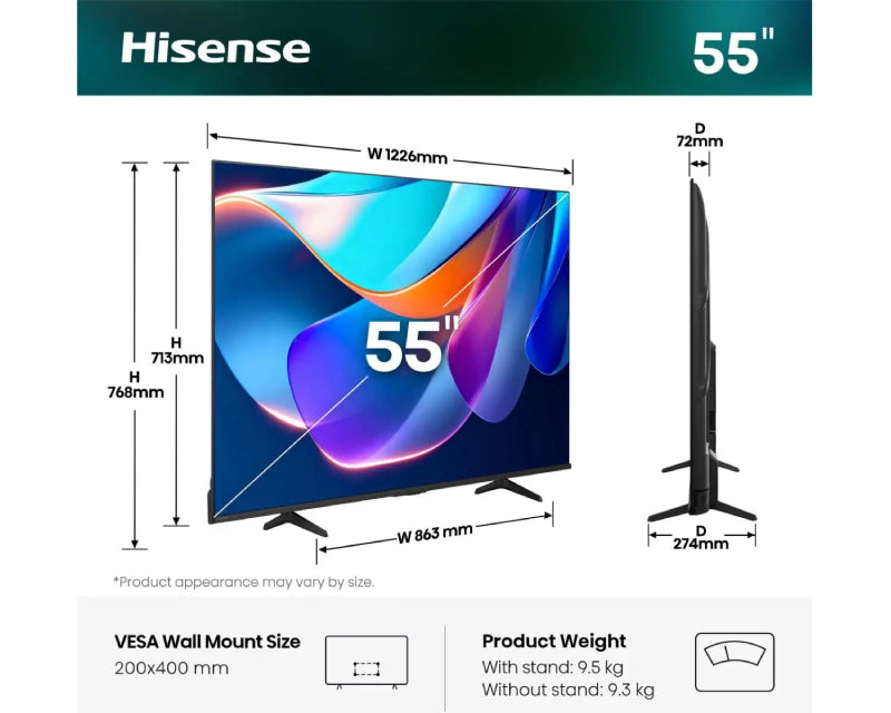 HISENSE 55E6ST DLED 4K UHD Smart TV